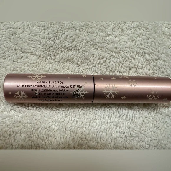 Too Faced Better Than Sex Mascara Snowman Ornament - Pink and Gold - Picture 2 of 5